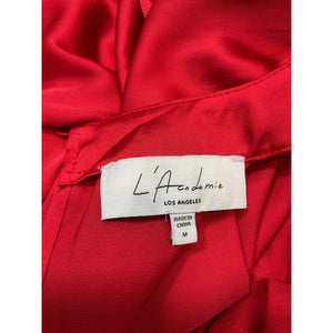 L'Academie 'The Dore' Red Poly Mini Dress Size M