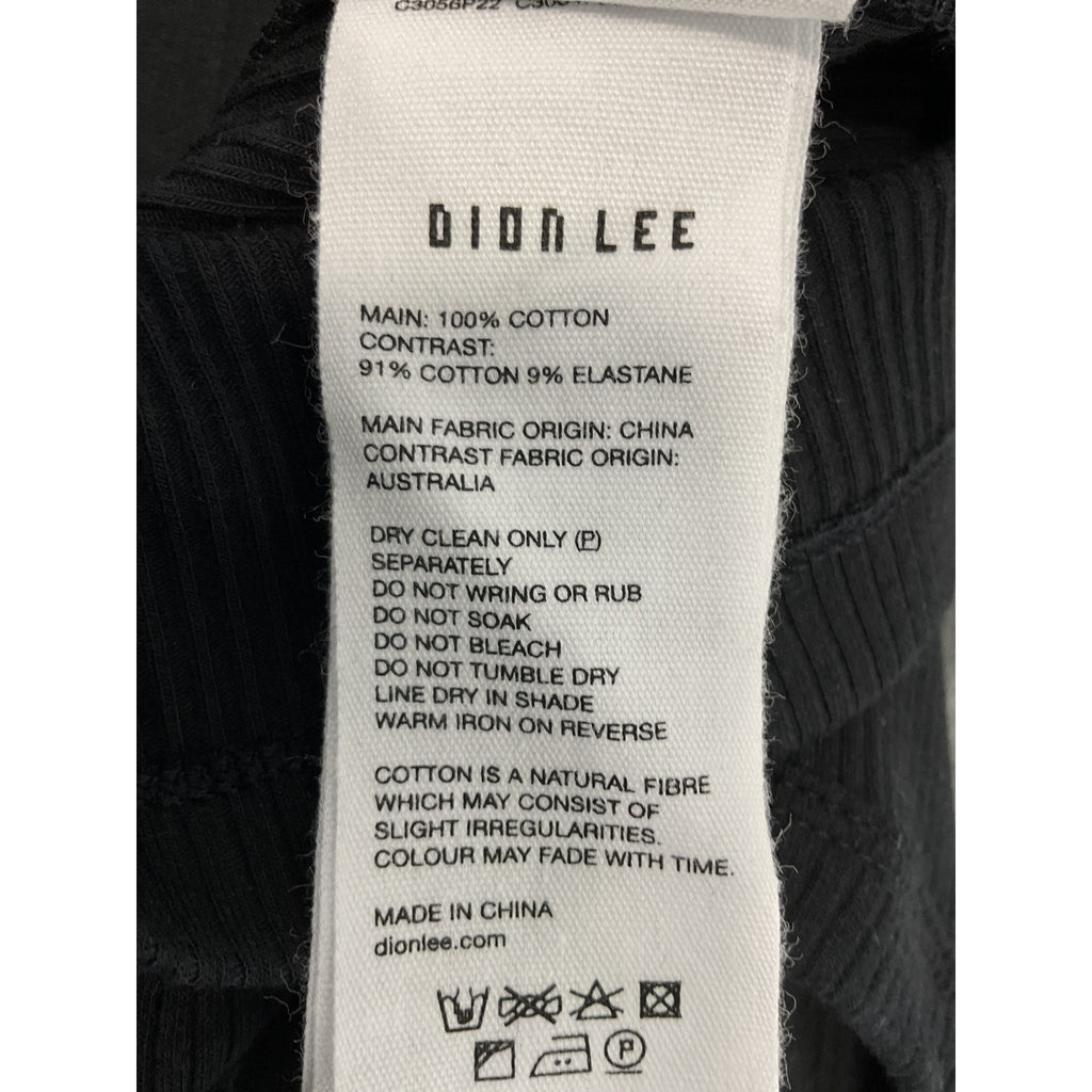 Dion Lee 'Inclusive' Black Cotton Crop Corset Detail Cotton Tank Size M - NWT