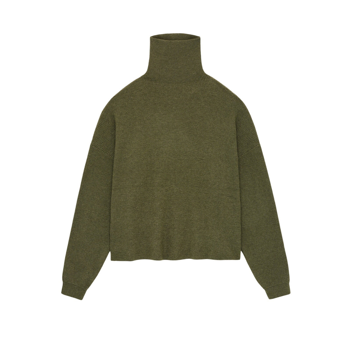 Fear Of God Essentials Waffle Green Turtleneck - Size S