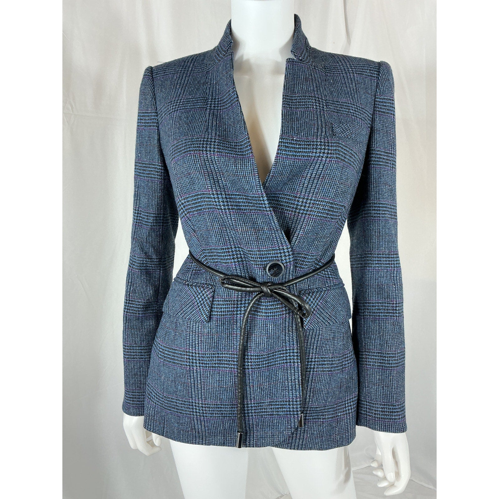 Veronica Beard 'Wilshire' Blue Wool Dickey Jacket Size 2