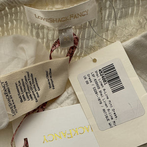Loveshackfancy A-Line Cream Shai Dress Size 00 NWT