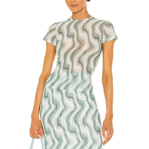 Miaou 'Mini' Green Tee Size M