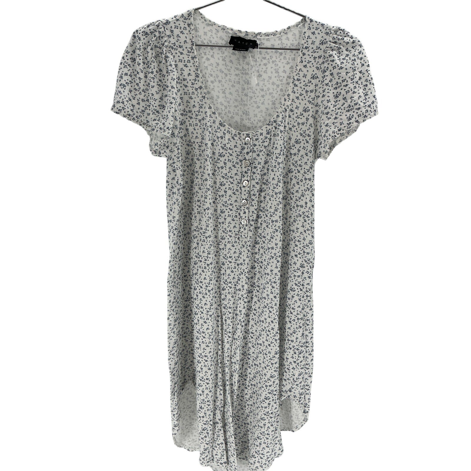 Hatch The Organic Pointelle White Cotton Nightgown Size 1