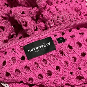 Retrofete Crochet Fuchsia Mesa Dress Size S