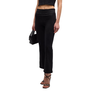 Frame Jet Set Crop Black Cotton Mini Boot Pant Size 0