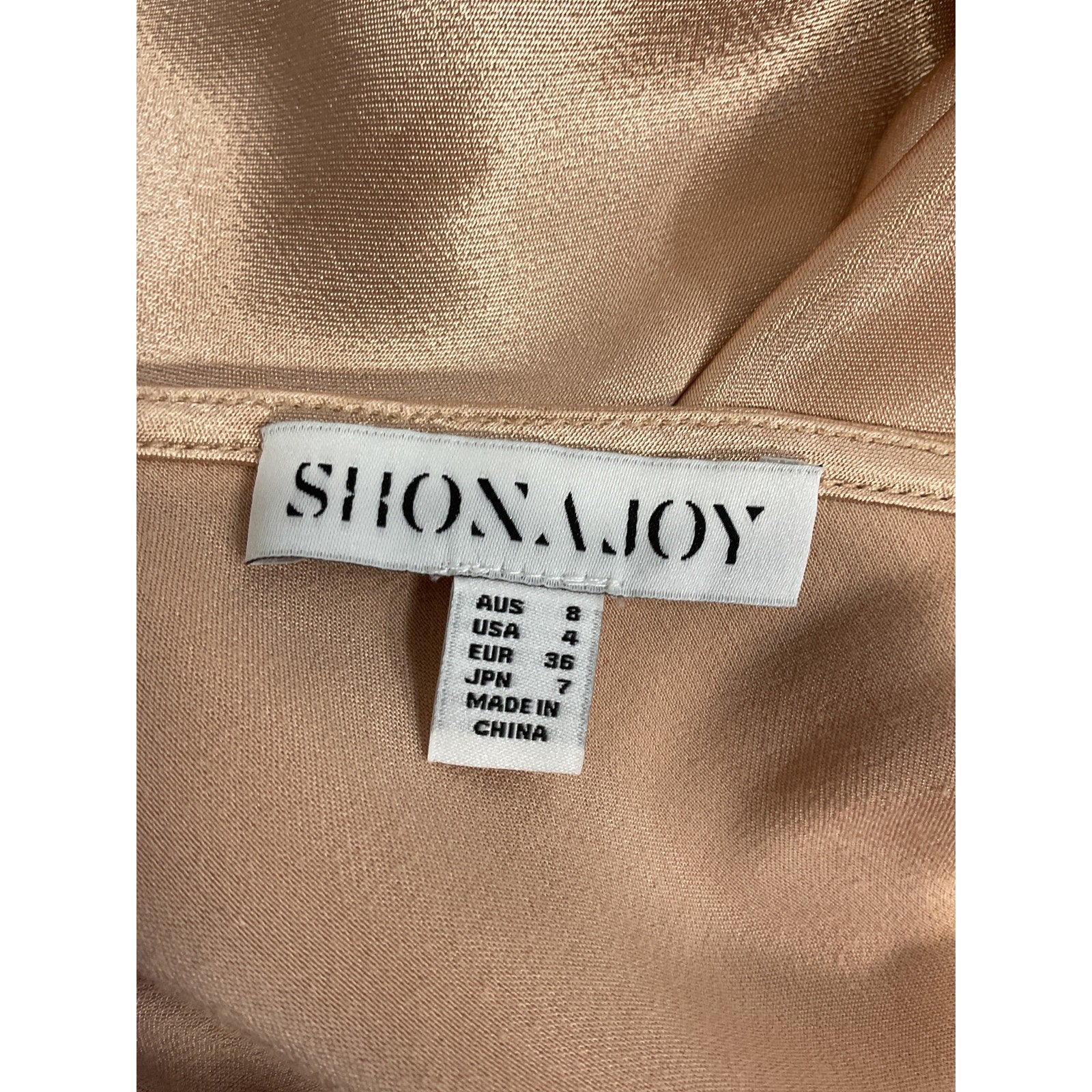 Shona Joy 'La Lune Bias' Pink Satin Cowl Maxi Dress Size 4