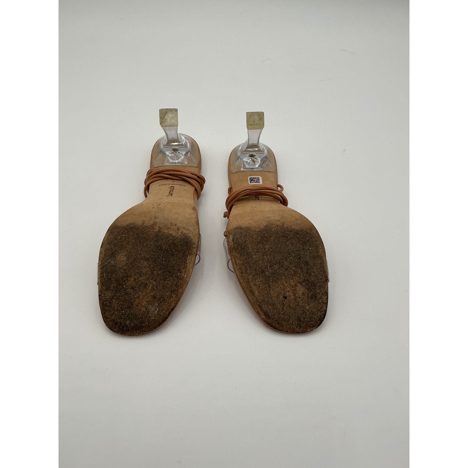 Larroude 'Gloria' Tan Leather Heel Size 7