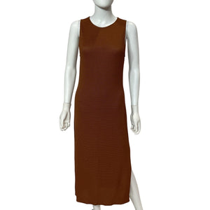 Anine Bing Ribbed Brown Savannah Dress Size S