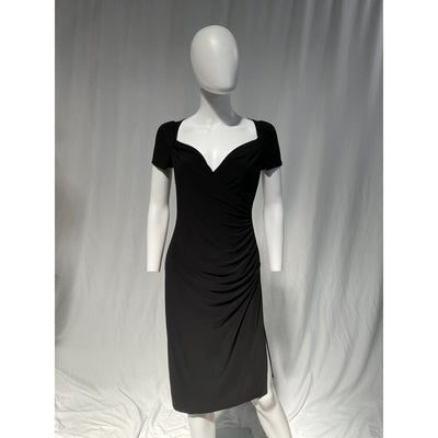 Norma Kamali 'Sweetheart' Black Side Drape Dress Size S