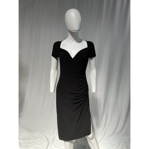 Norma Kamali 'Sweetheart' Black Side Drape Dress Size S