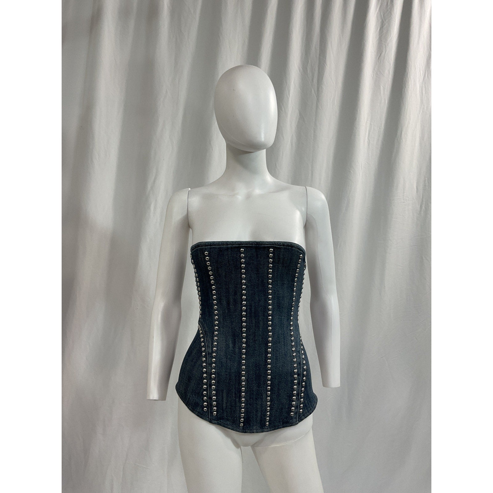 Miaou 'Libra' Blue Denim Corset Size XS - NWT