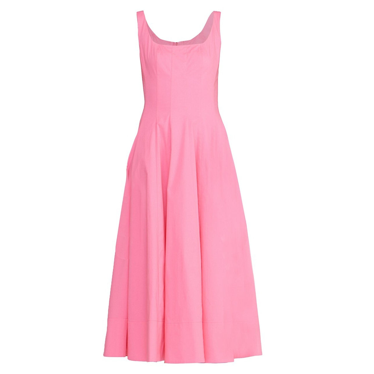 Staud A-line Pink Wells Midi Dress Size 8