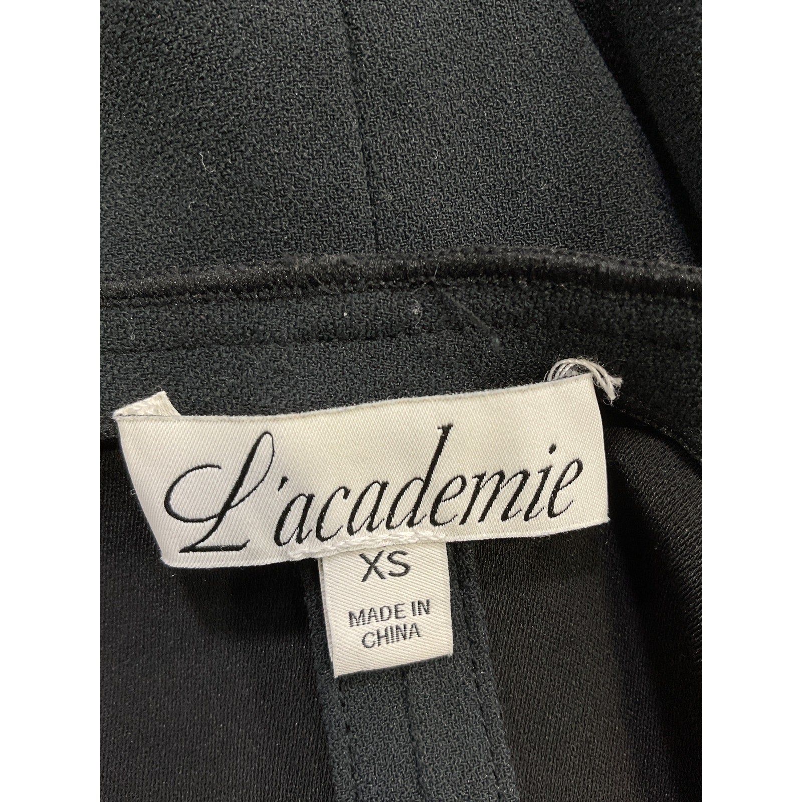 L'Academie 'Marianna Maisie' Black Crepe Top Size XS