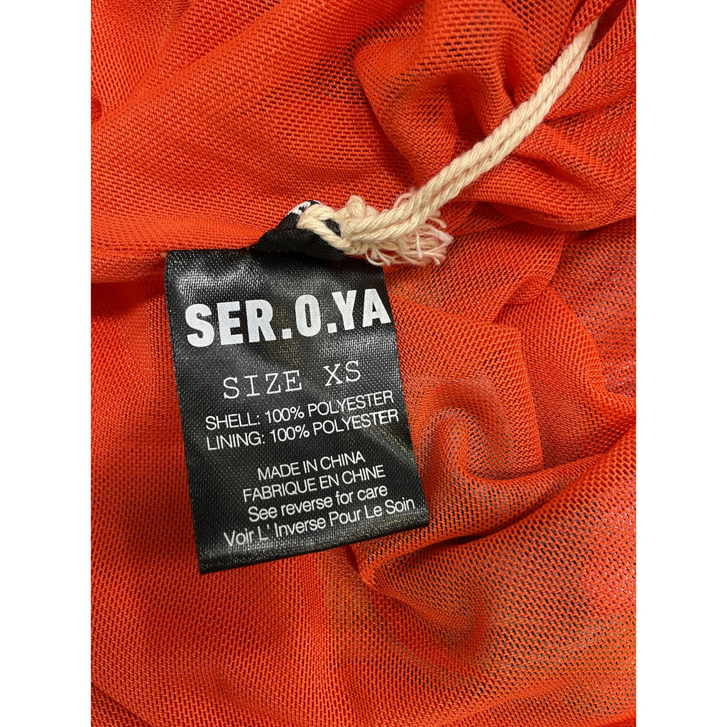 Ser.O.Ya 'Imani' Red Polyester Midi Dress Size XS