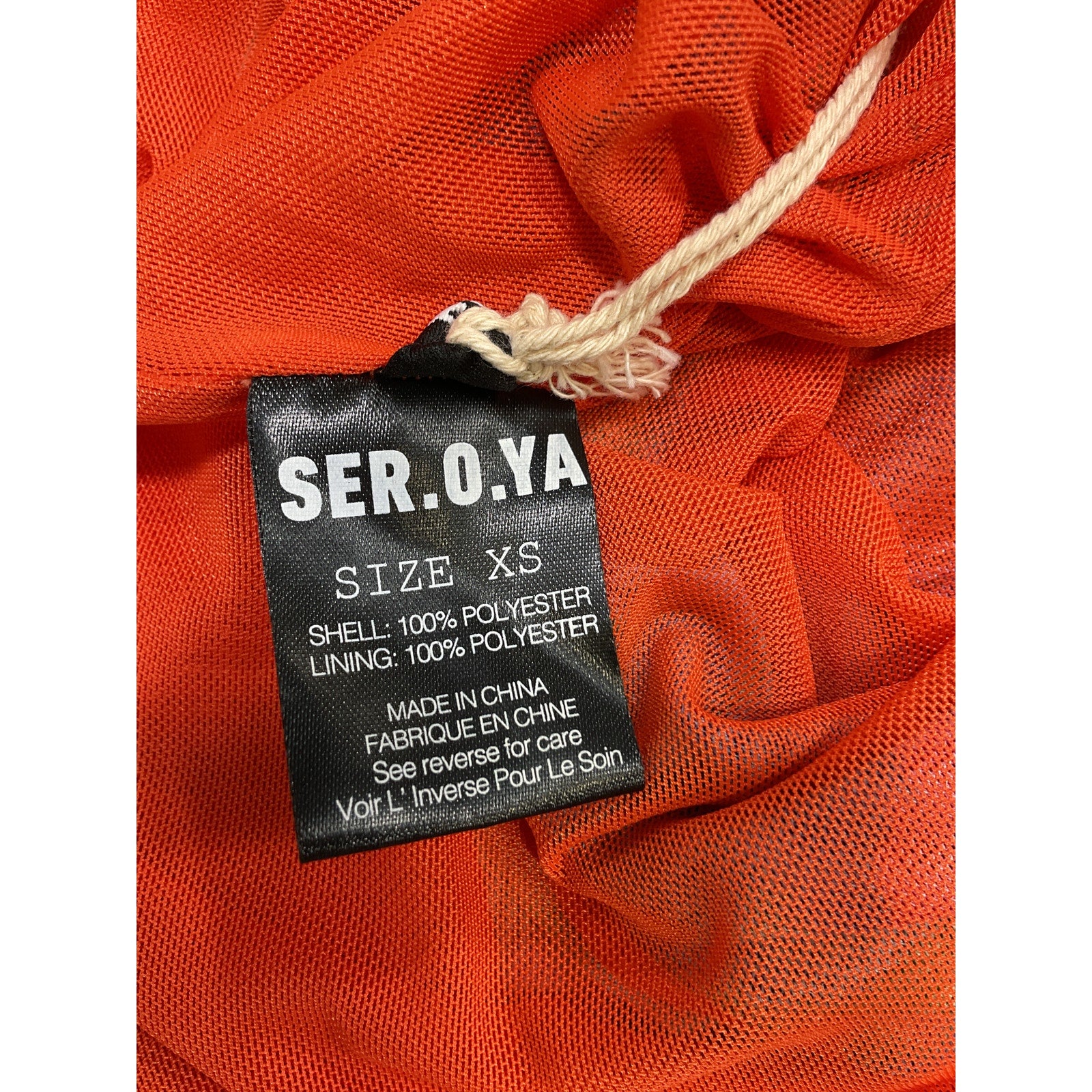 Ser.O.Ya 'Imani' Red Polyester Midi Dress Size XS