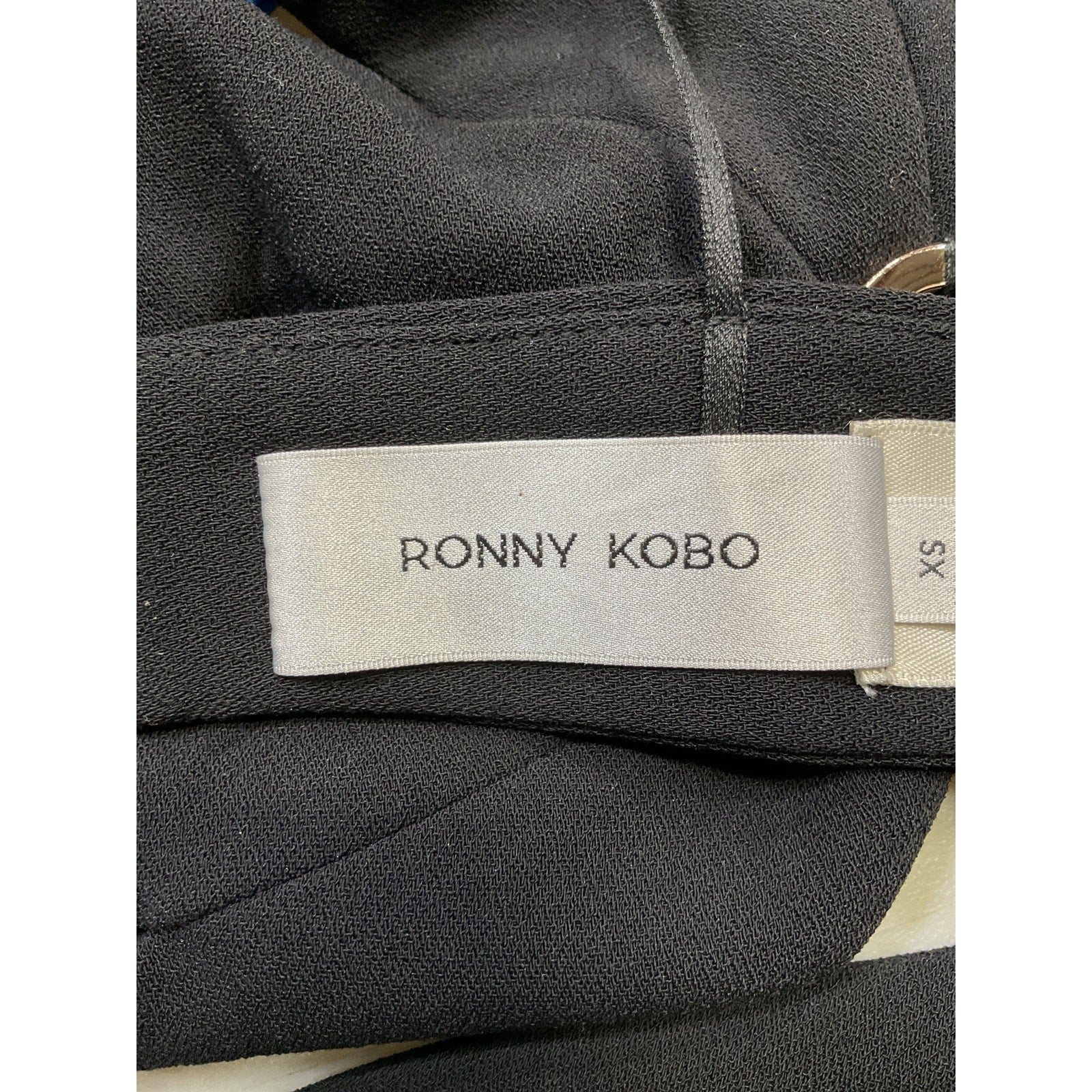 Ronny Kobo 'Nooshie' Black Crepe Top Size XS