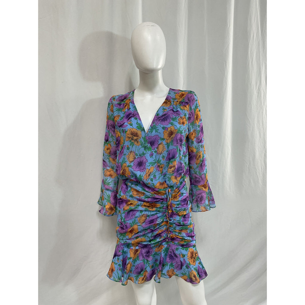 Veronica Beard 'Sean' Blue Floral-Print Dress Size 4 - NWT
