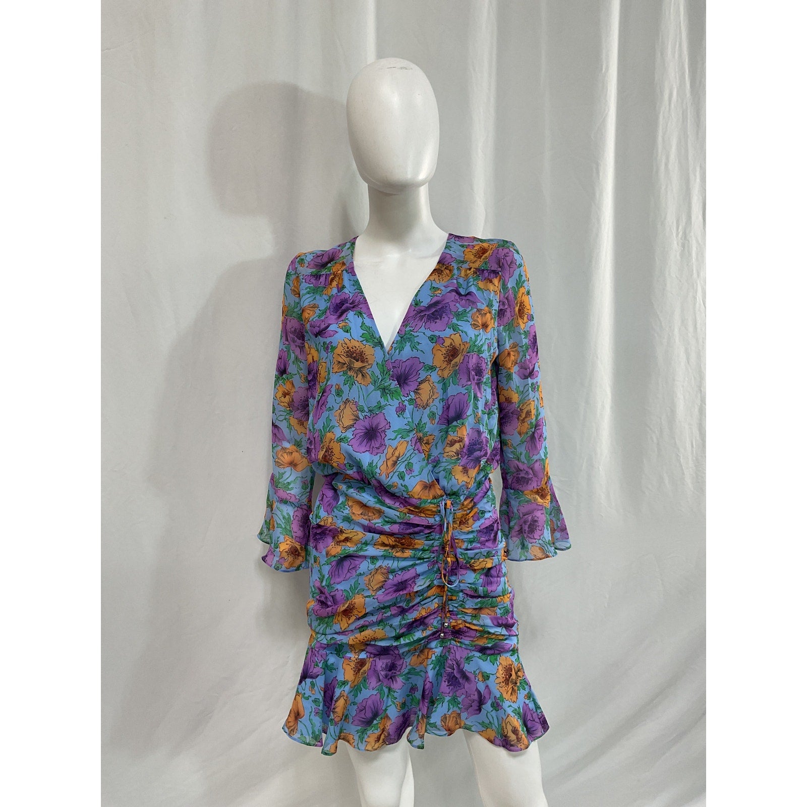 Veronica Beard 'Sean' Blue Floral-Print Dress Size 4 - NWT