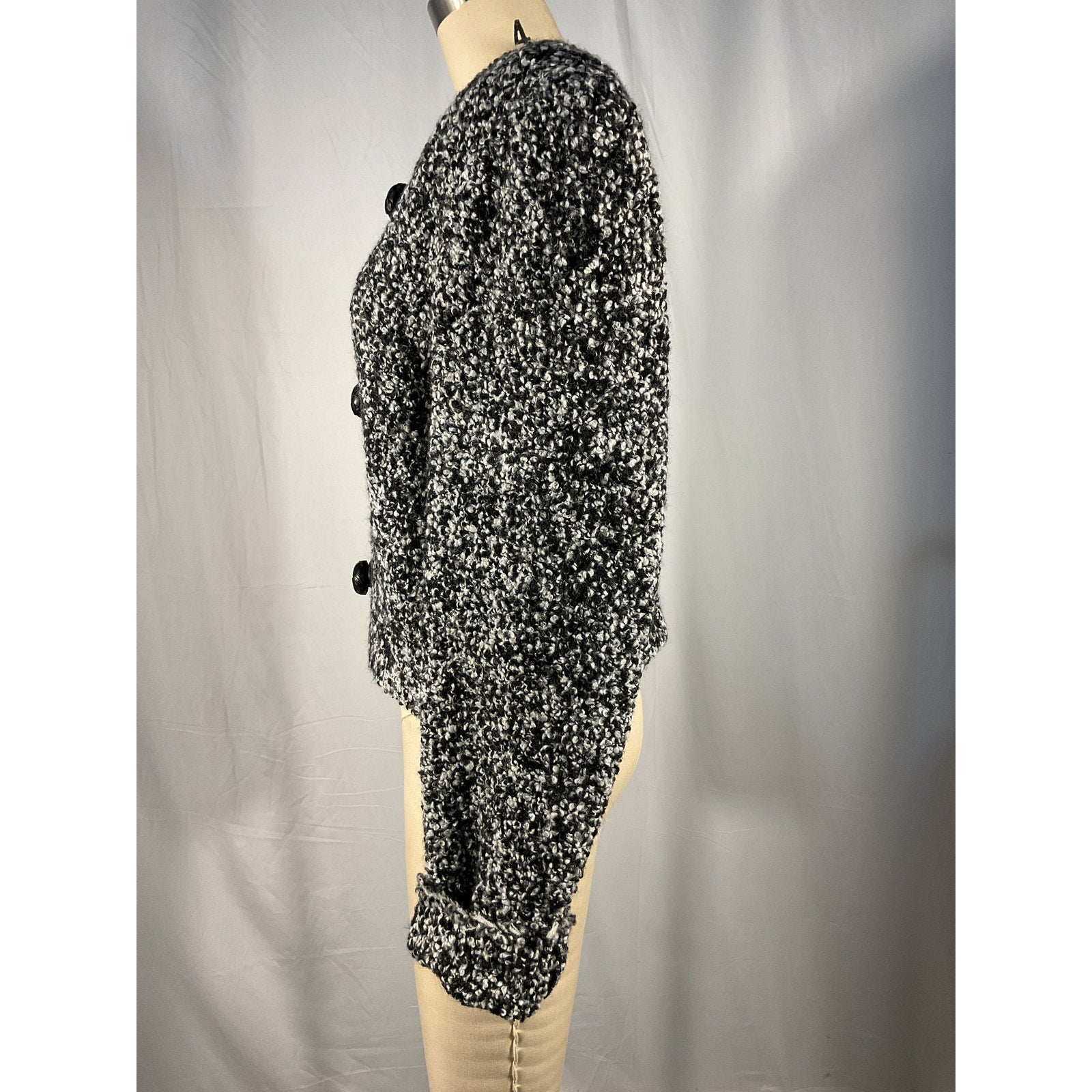 Isabel Marant 'Gradilia' Black Boucl� Jacket Size 44