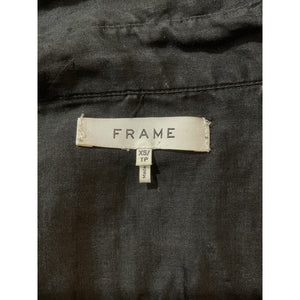 Frame Chic Noir Smocked Shirtdress Size X-Small