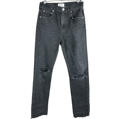 Agolde Distressed Black Cherie Denim Jeans Size 25