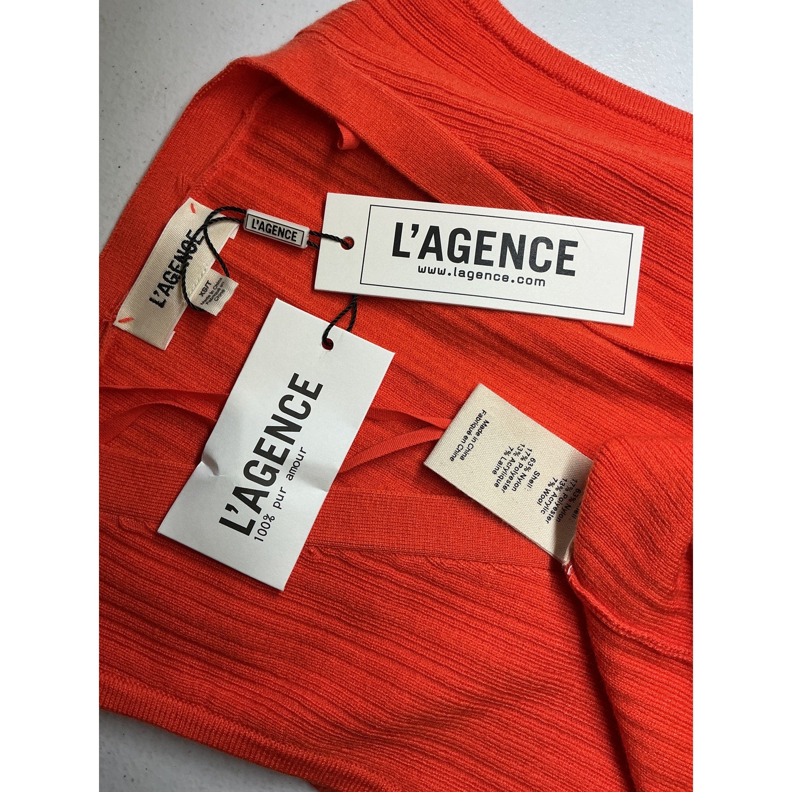 L'Agence 'Domino' Orange Nylon Sleeveless Button Dress Size XS - NWT