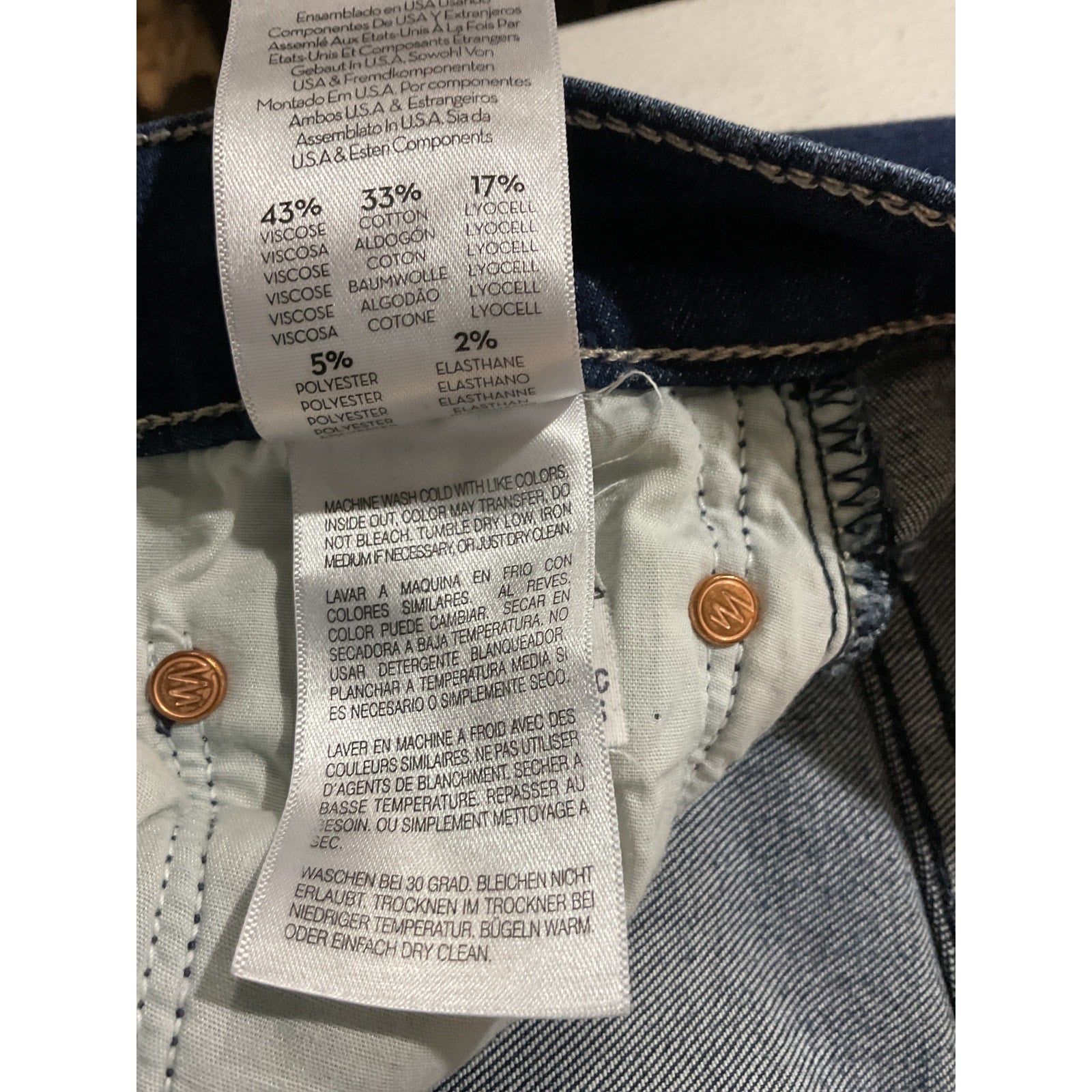 Mother 'The Insider' Blue Cotton Crop Step Fray Denim Jean Size 27