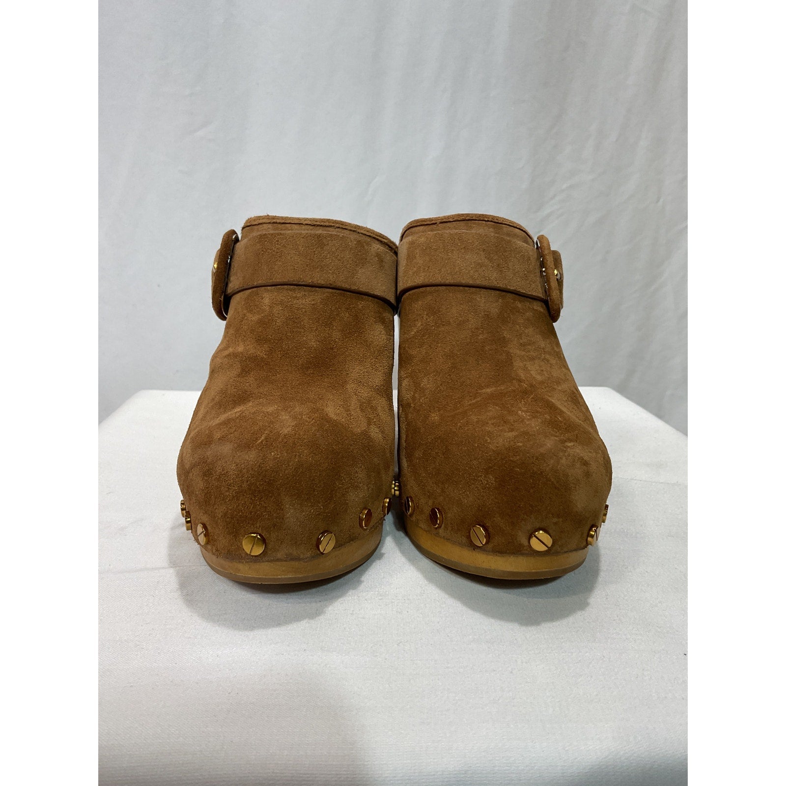 Veronica Beard 'Dacey' Brown Buckled Strap Clogs Size 9