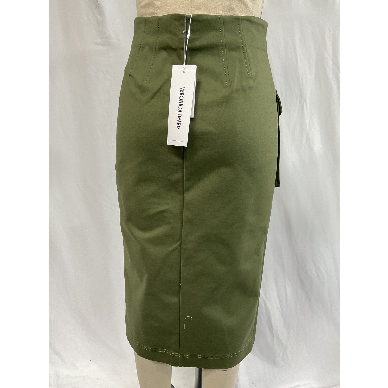 Veronica Beard 'Dallas' Green Cargo Skirt Size 4 - NWT