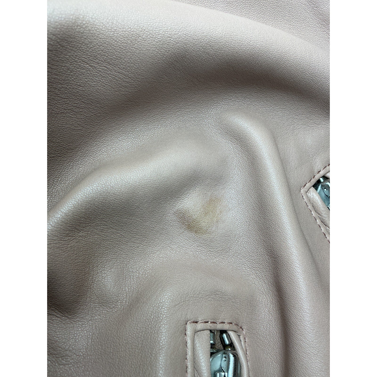 Allsaints Fern Brown Leather Biker Jacket Size 6