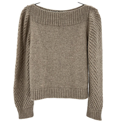 Loveshackfancy Textured Heather Grey Rosie Heritage Sweater Size M