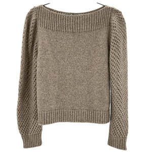 Loveshackfancy Textured Heather Grey Rosie Heritage Sweater Size M