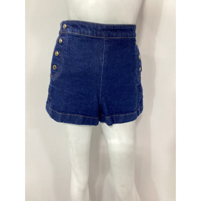 Frame 'Sailor' Blue Snap Denim Shorts Size 29