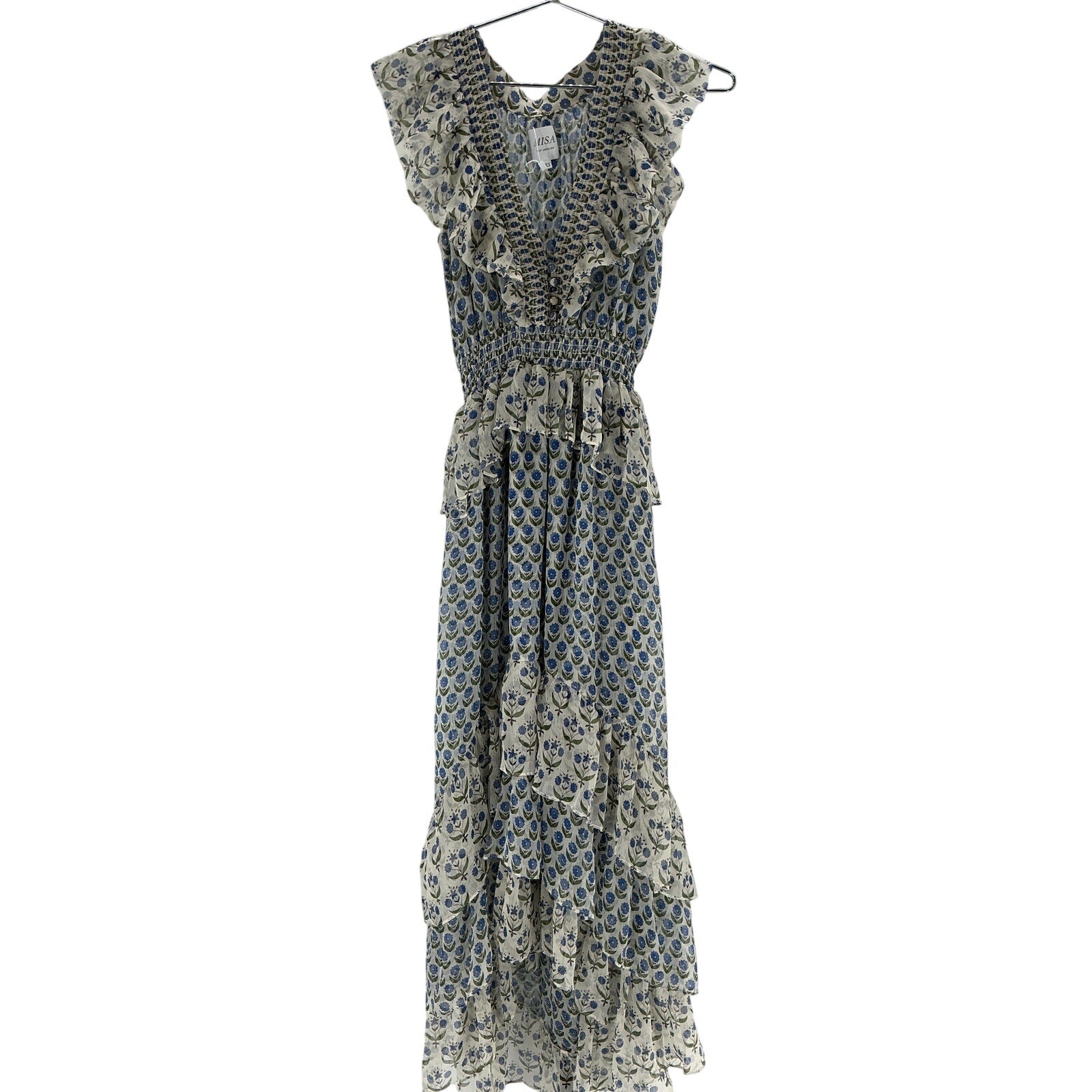 Misa Los Angeles 'Ingrid' Blue Polyester Dress Size XS