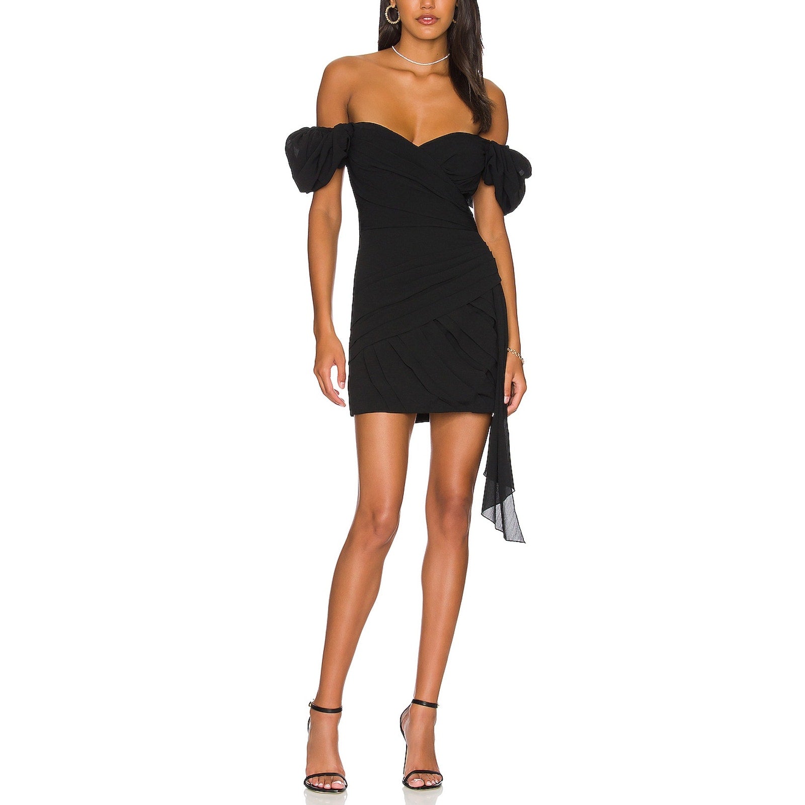 Ronny Kobo 'Diana' Black Polyester Dress Size L - NWT