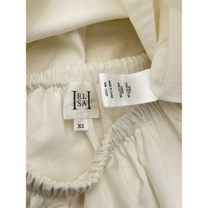 Helsa Crisp White Poplin Midi Skirt Size XS
