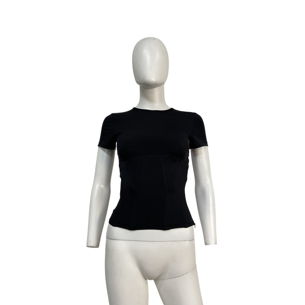 Miaou 'Romy' Black Nylon Tee Size S