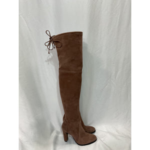 Stuart Weitzman 'Highland' Tan Suede Leather Boot Size 6