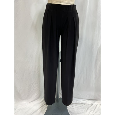 Norma Kamali 'Low Rise' Black Pleated Pant Trouser Size XS