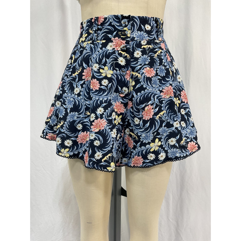 Agua Bendita 'Nalia' Black Cotton Short Size S