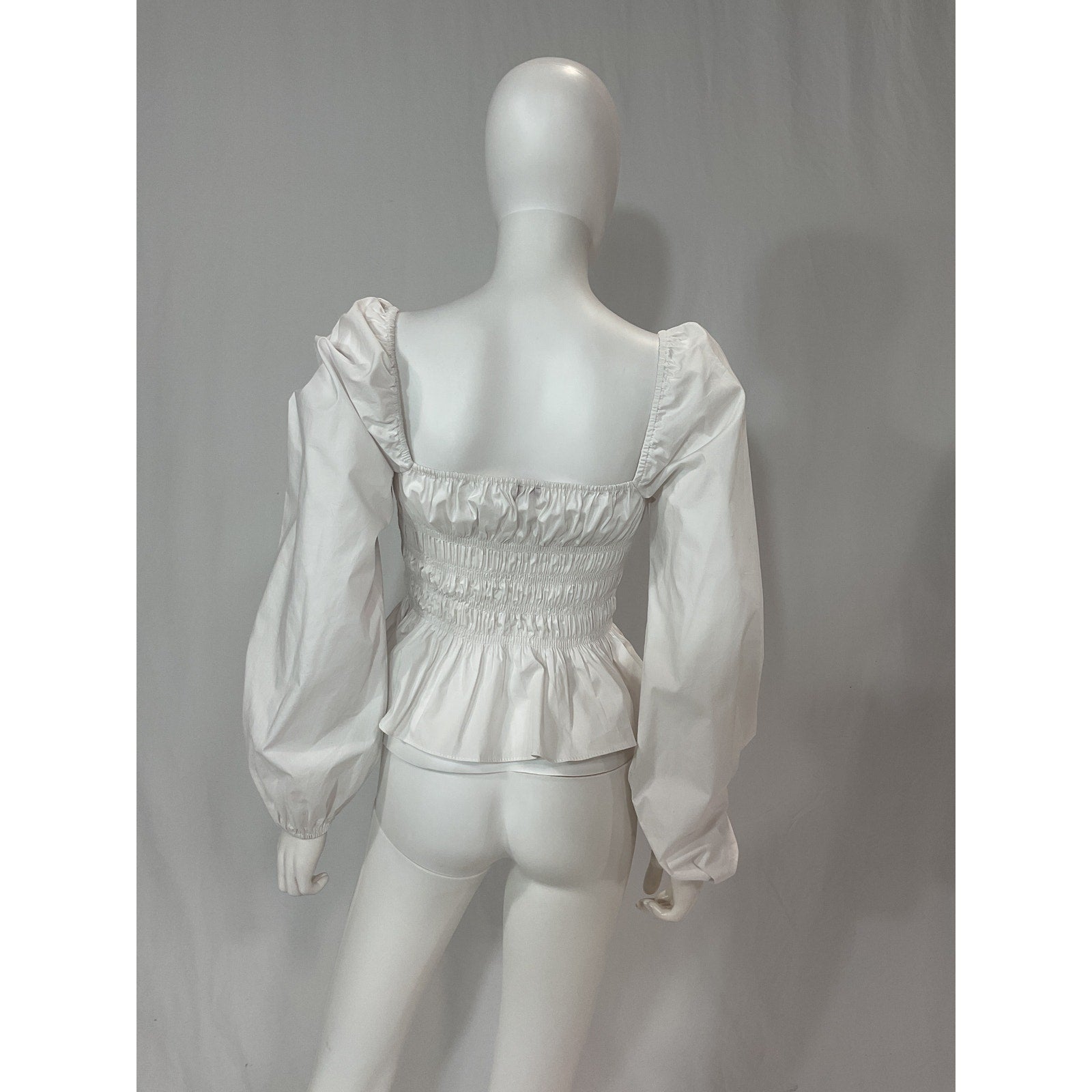 Staud 'Jules' White Long Sleeve Top Size M