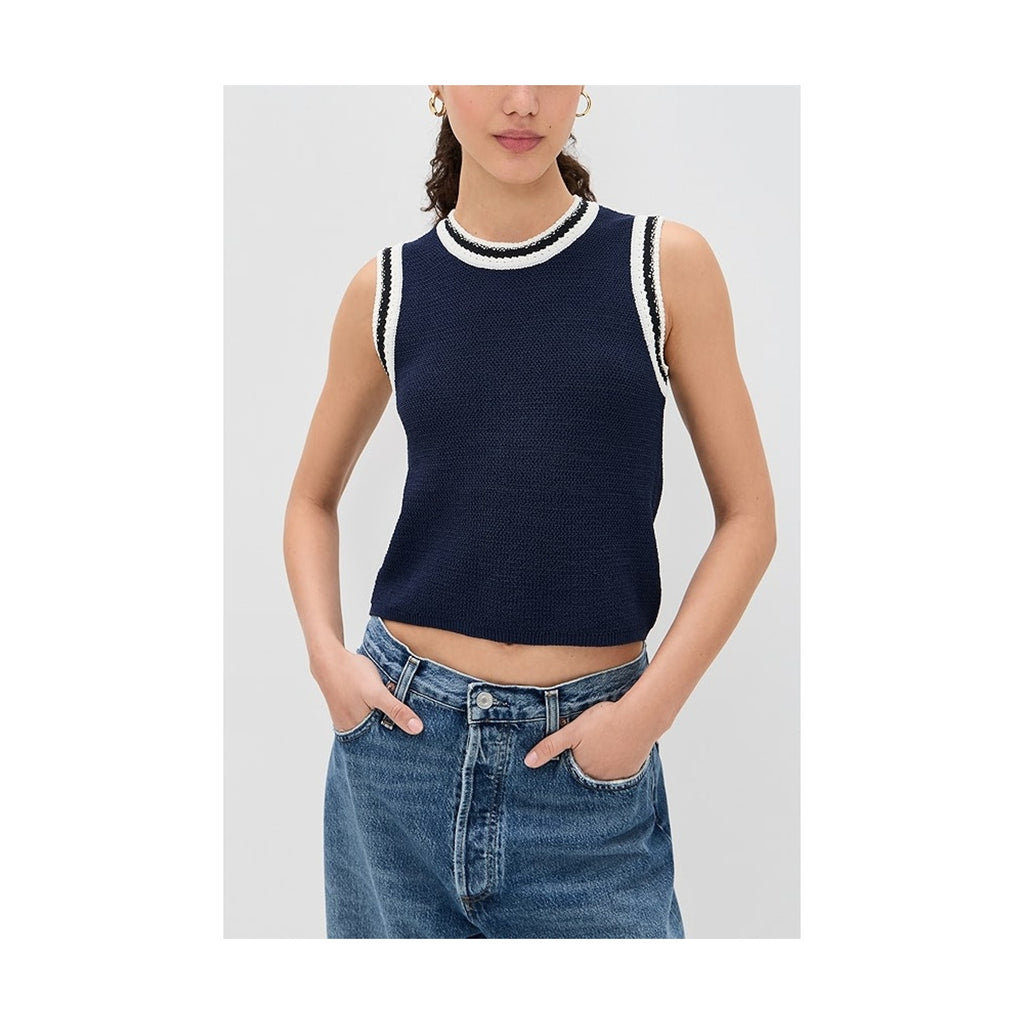 Rag & Bone 'Meghan' Blue Cotton Vest Size M - NWT
