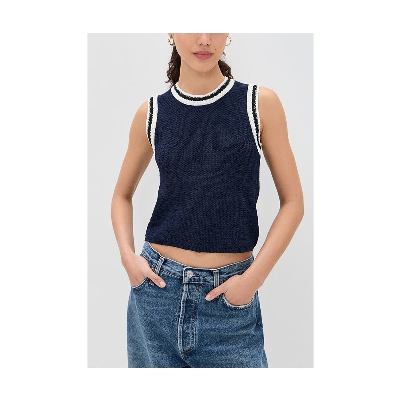 Rag & Bone 'Meghan' Blue Cotton Vest Size M - NWT