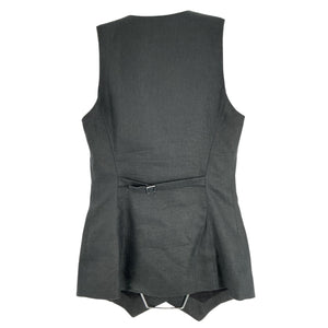 Helsa Tailored Black Button Tunic Vest Size S
