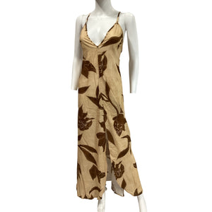 Boamar Printed Coffee Flowers Sky Dress Size M NWT