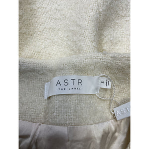 Astr The Label 'Maidy' White Wool Boucle V-Neck Coat Size S - NWT