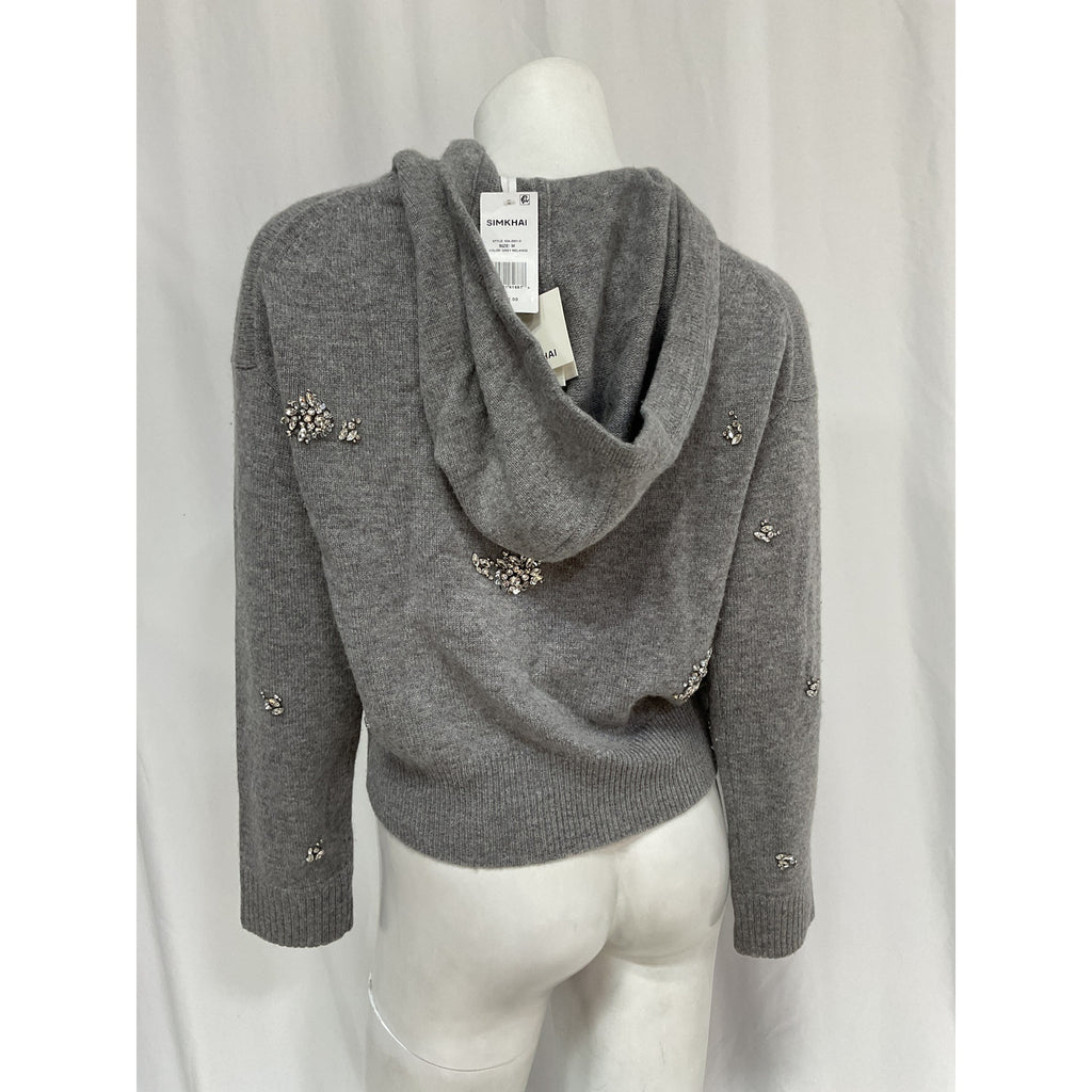 Simkhai 'Karmen' Grey Long Sleeve Top Size M
