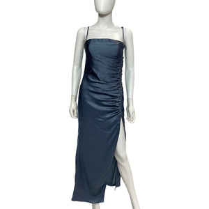 Shona Joy Ruched Blue Smoke Lily Dress Size 6 NWT