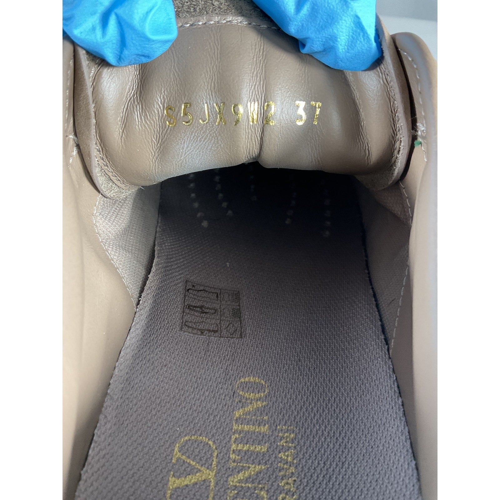 Valentino 'Upvillage' Tan Suede Leather Sneakers Size 7