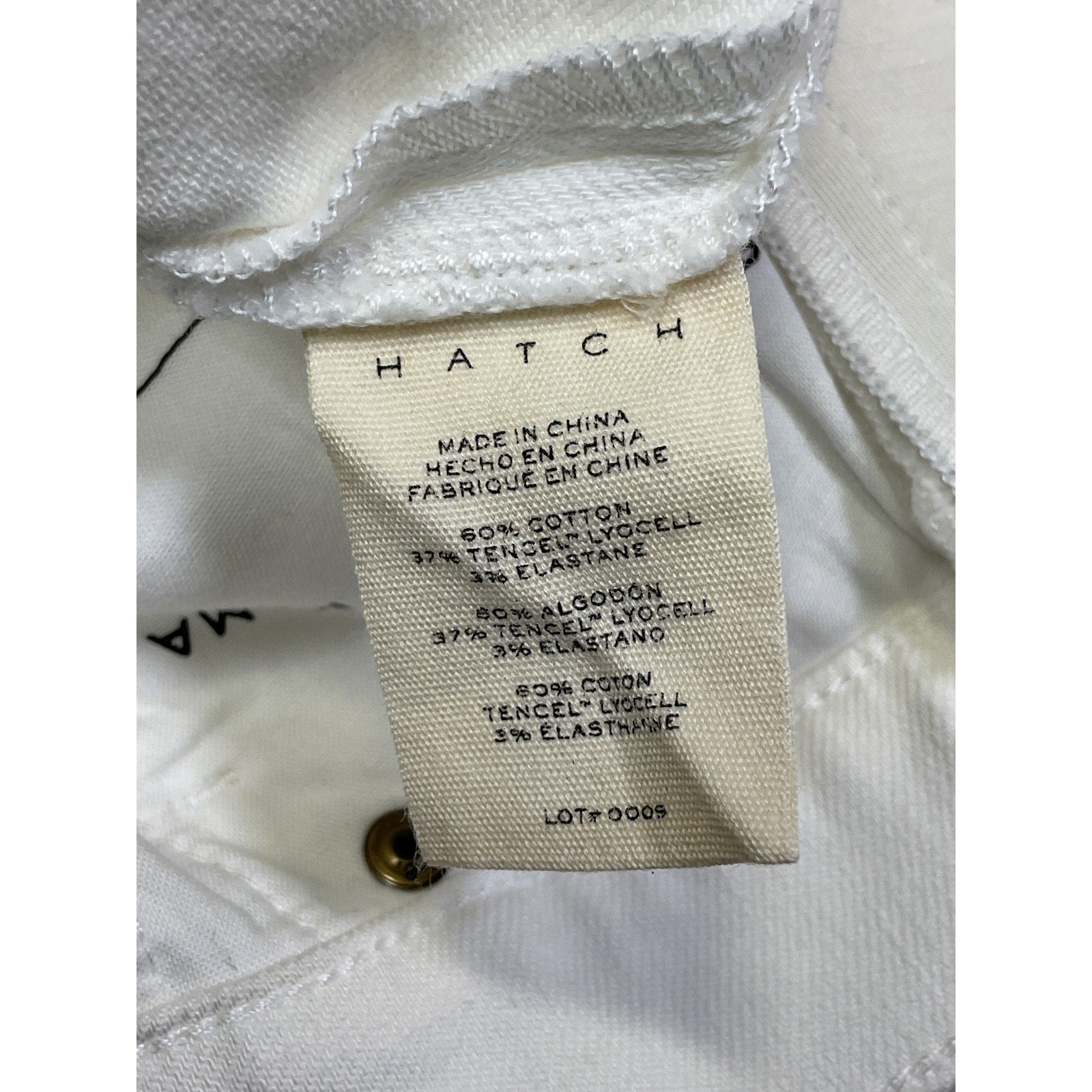 Hatch 'The Crop' White Maternity Denim Jean Size 28 - NWT